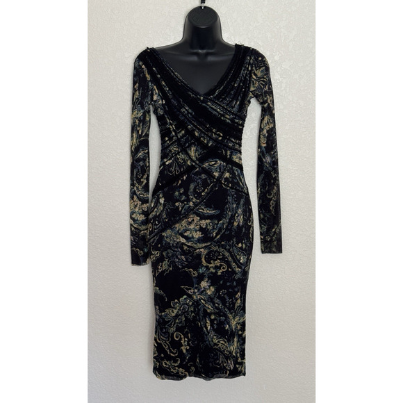 FUZZI Jean Paul Gaultier Mesh Bodycon Dress Whimsigoth Y2K, S - Picture 1 of 13